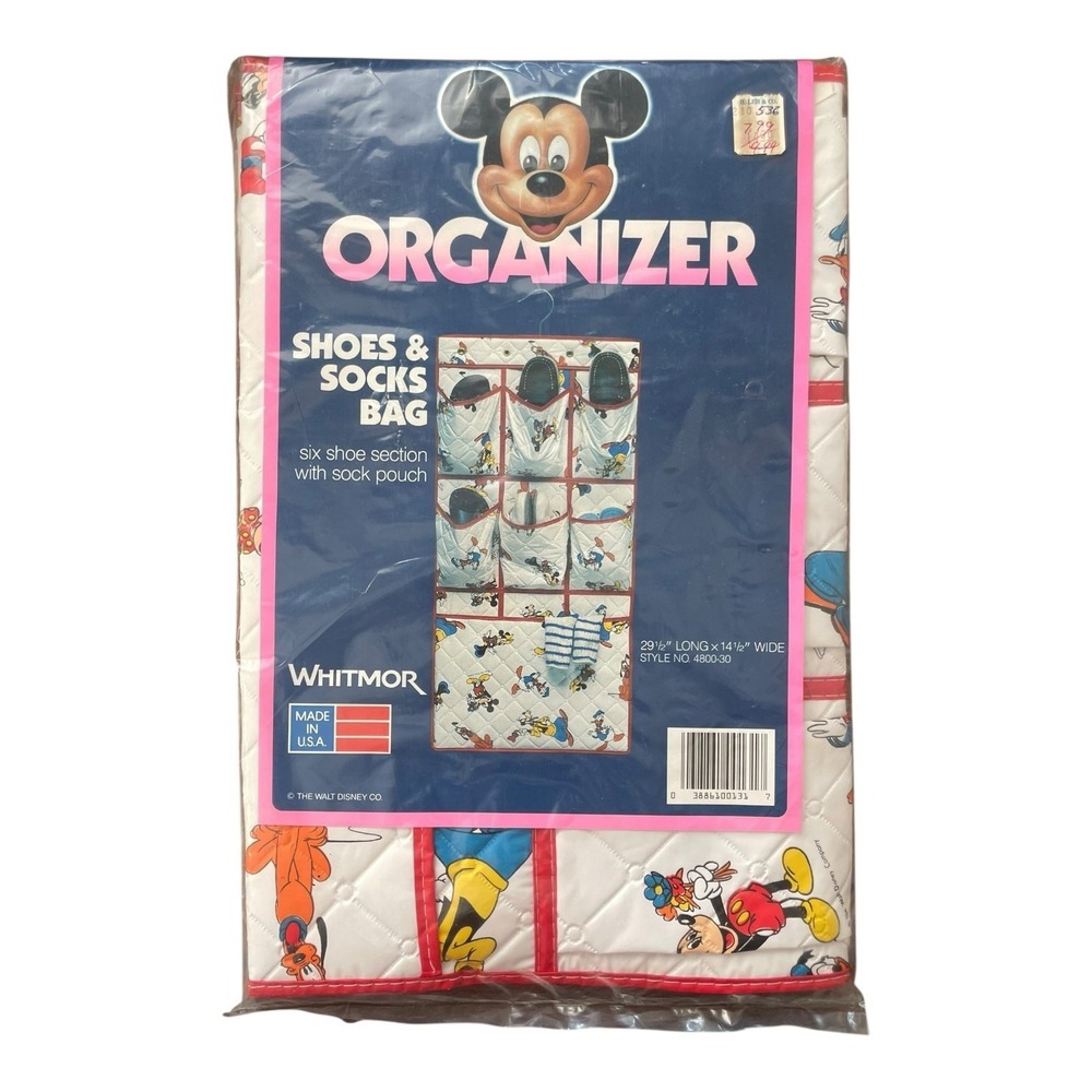 Disney Mickey Mouse Whitmor 29.5" X‎ 14.5" Shoes & Socks Bag